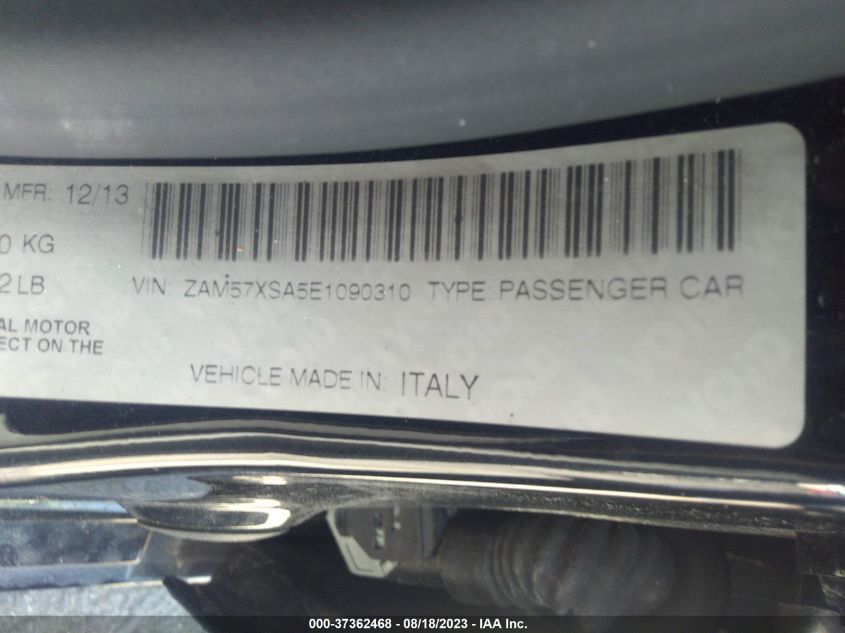 2014 MASERATI GHIBLI ZAM57XSA5E1090310