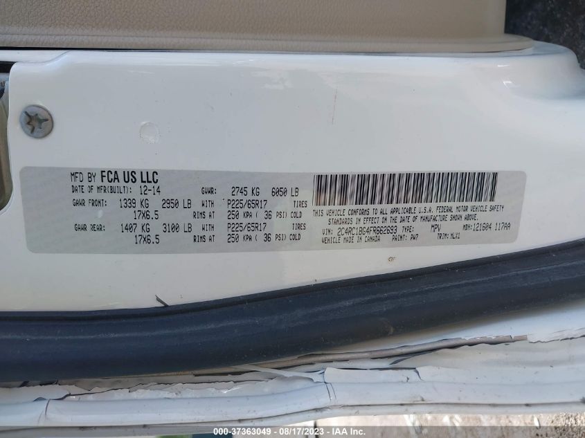 2015 CHRYSLER TOWN & COUNTRY TOURING - 2C4RC1BG4FR662693