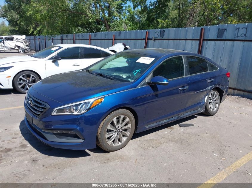 2016 HYUNDAI SONATA 2.4L SPORT - 5NPE34AF8GH360282