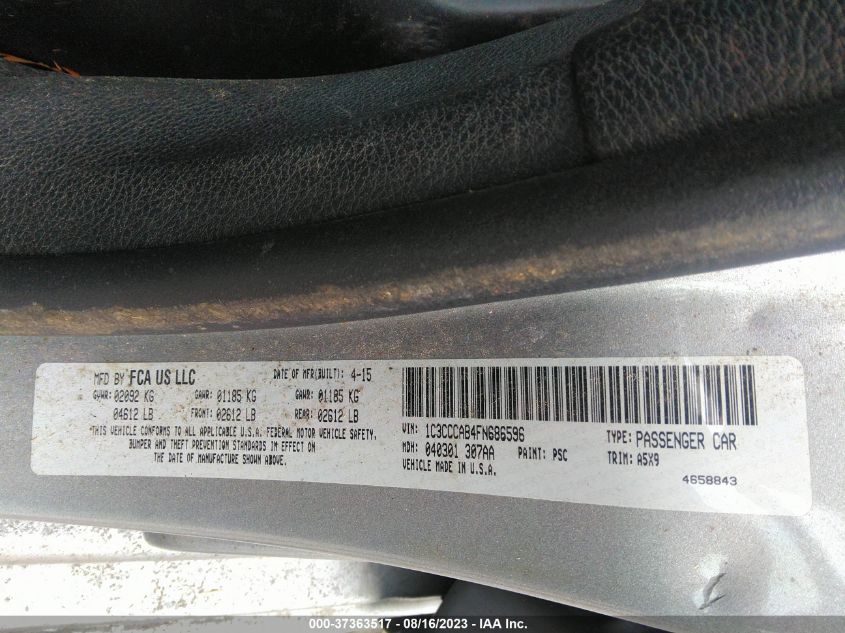 2015 CHRYSLER 200 LIMITED - 1C3CCCAB4FN686596