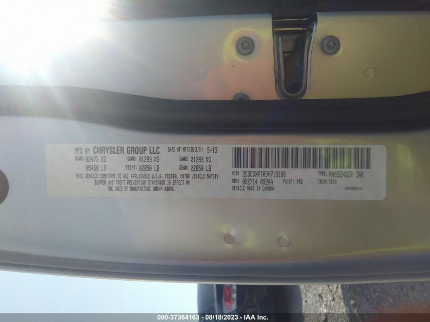 2013 DODGE CHARGER POLICE - 2C3CDXAT0DH718186