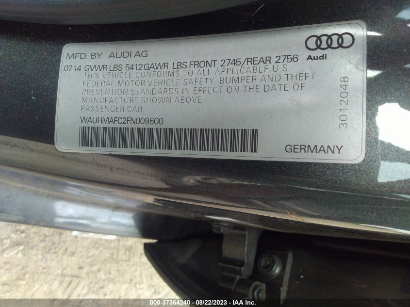 2015 AUDI A6 3.0L TDI PRESTIGE - WAUHMAFC2FN009600