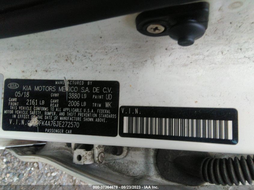 2018 KIA FORTE LX - 3KPFK4A76JE272570