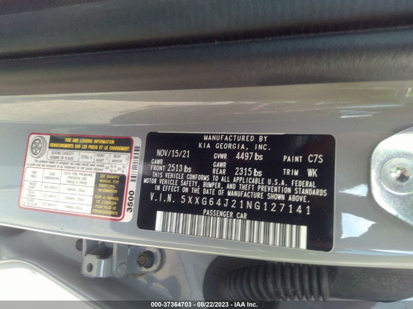2022 KIA K5 GT-LINE - 5XXG64J21NG127141