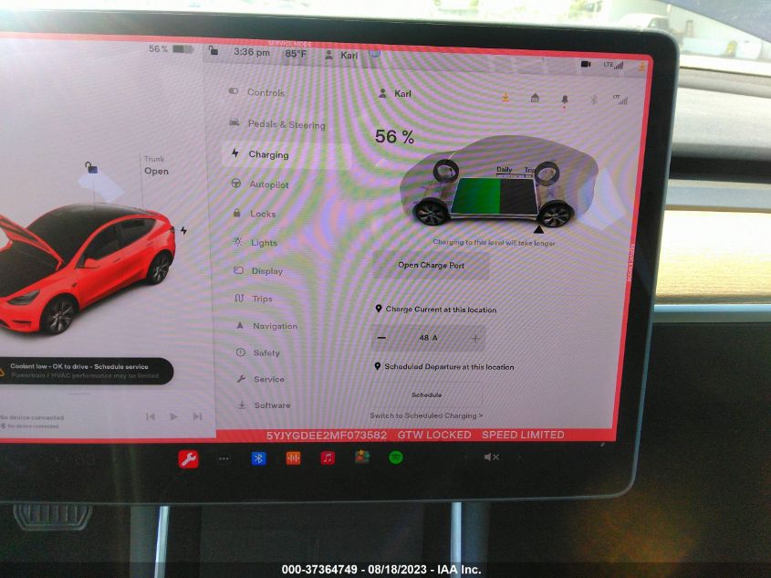 2021 TESLA MODEL Y - 5YJYGDEE2MF073582