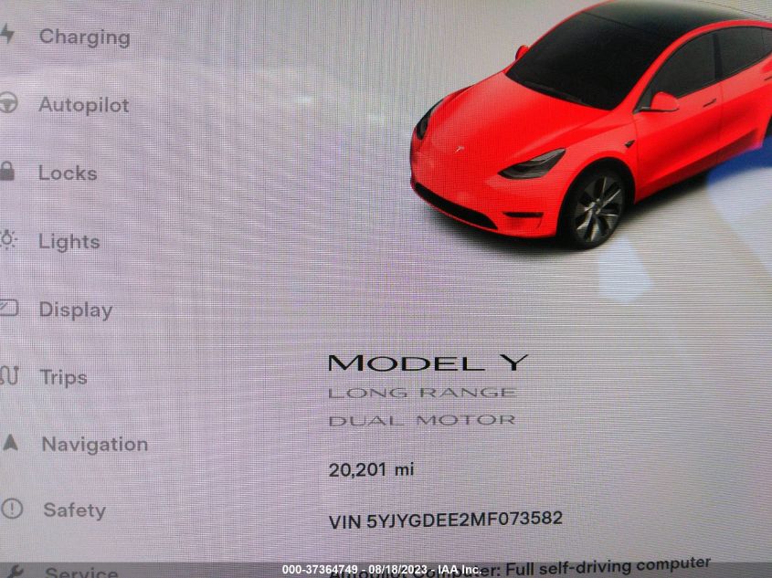 2021 TESLA MODEL Y - 5YJYGDEE2MF073582