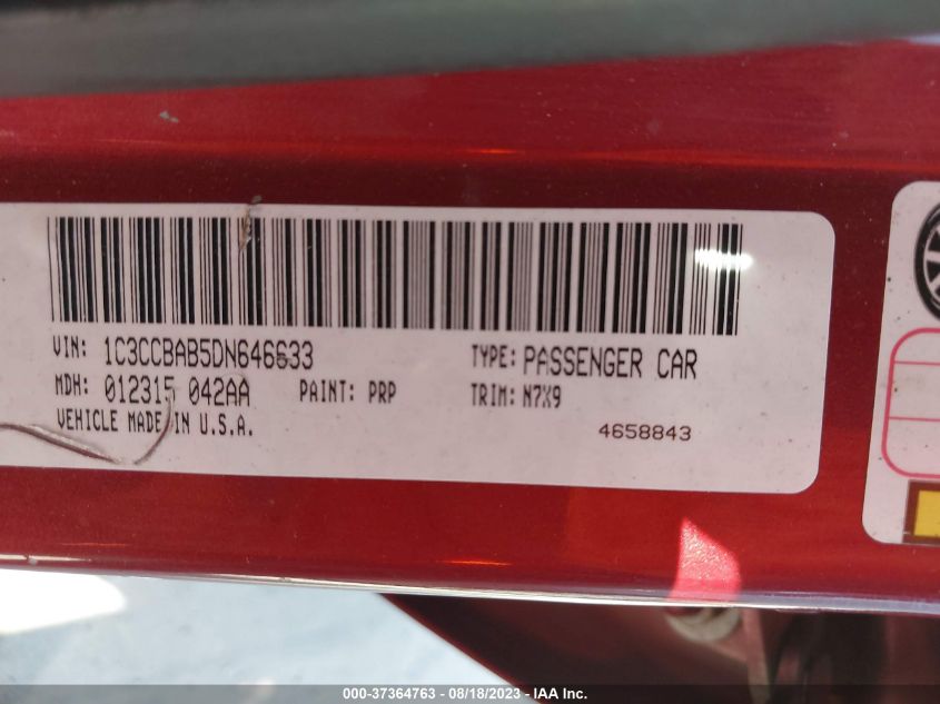 2013 CHRYSLER 200 LX - 1C3CCBAB5DN646633