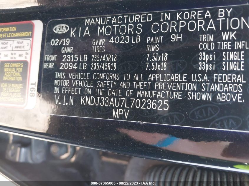 2020 KIA SOUL EX - KNDJ33AU7L7023625