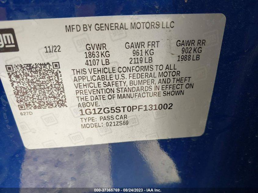 2023 CHEVROLET MALIBU RS - 1G1ZG5ST0PF131002