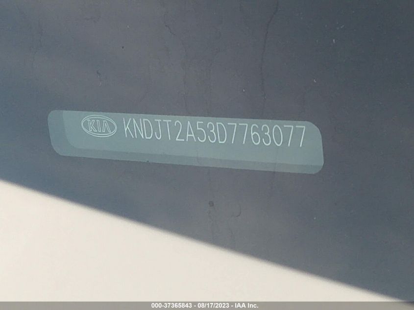 2013 KIA SOUL BASE - KNDJT2A53D7763077