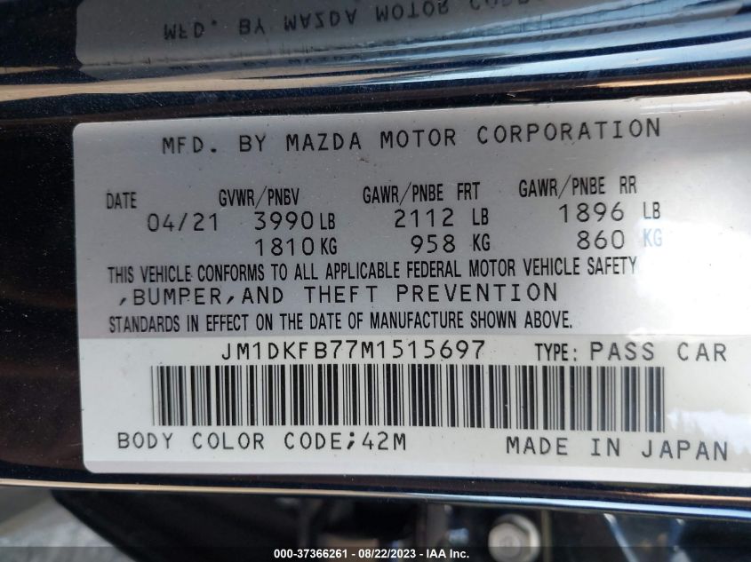 2021 MAZDA CX-3 SPORT - JM1DKFB77M1515697