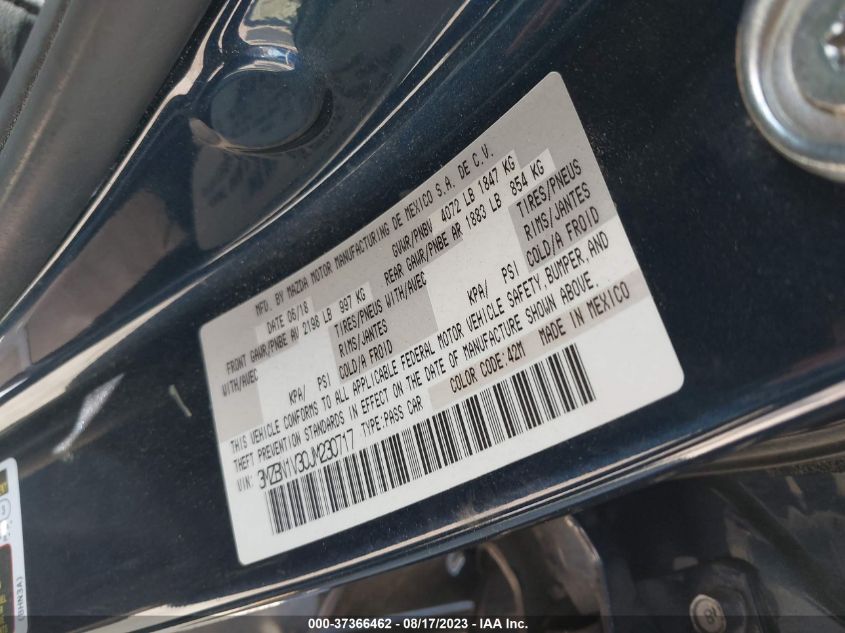 2018 MAZDA MAZDA3 4-DOOR TOURING - 3MZBN1V30JM230717