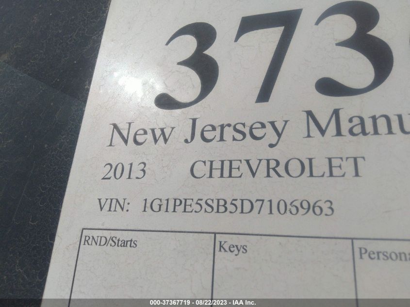 2013 CHEVROLET CRUZE 2LT - 1G1PE5SB5D7106963