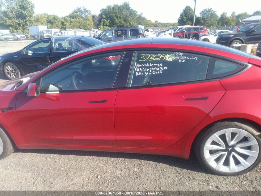 2022 TESLA MODEL 3 LONG RANGE - 5YJ3E1EB0NF192317