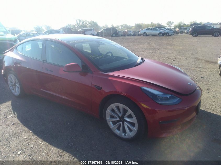 2022 TESLA MODEL 3 LONG RANGE - 5YJ3E1EB0NF192317