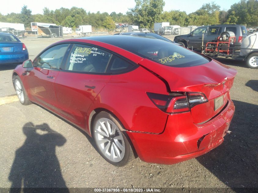 2022 TESLA MODEL 3 LONG RANGE - 5YJ3E1EB0NF192317
