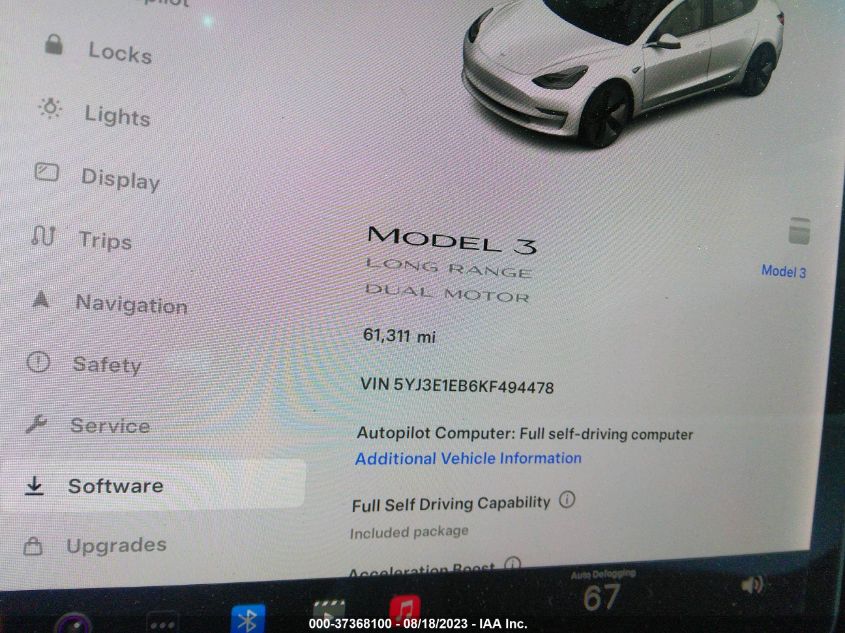 2019 TESLA MODEL 3 - 5YJ3E1EB6KF494478