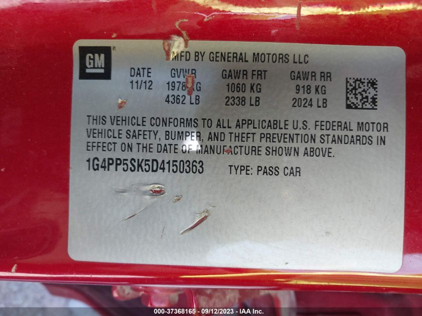 2013 BUICK VERANO - 1G4PP5SK5D4150363
