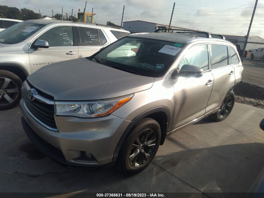 2015 TOYOTA HIGHLANDER XLE - 5TDJKRFH8FS203014