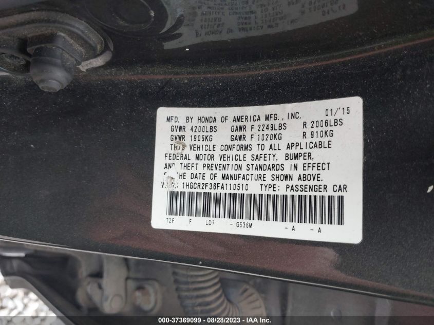 2015 HONDA ACCORD SEDAN LX - 1HGCR2F36FA110510