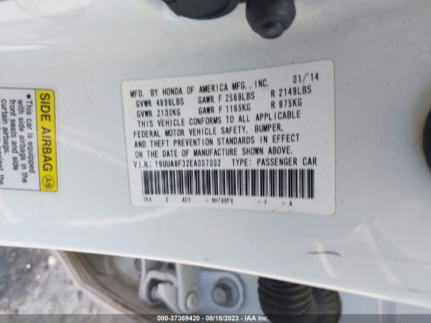 2014 ACURA TL SPECIAL EDITION - 19UUA8F32EA007002