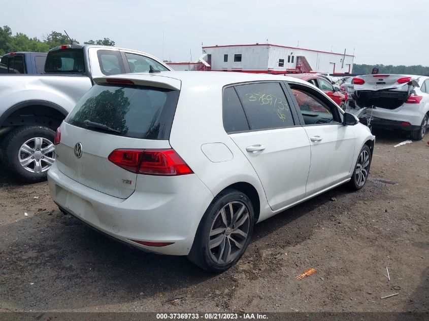 2016 VOLKSWAGEN GOLF TSI SE - 3VW217AU0GM014162