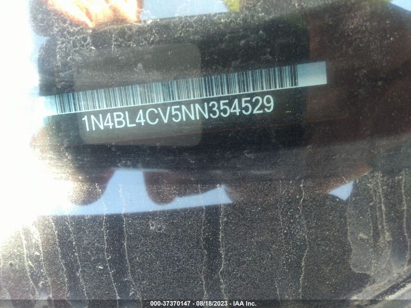 2022 NISSAN ALTIMA SR - 1N4BL4CV5NN354529