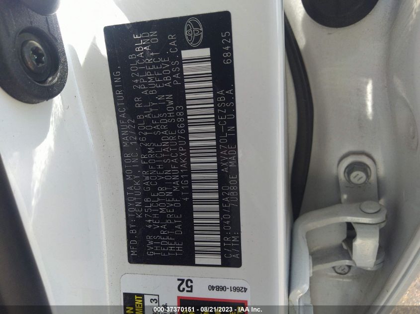 2023 TOYOTA CAMRY SE/SE NIGHTSHADE - 4T1G11AKXPU766883
