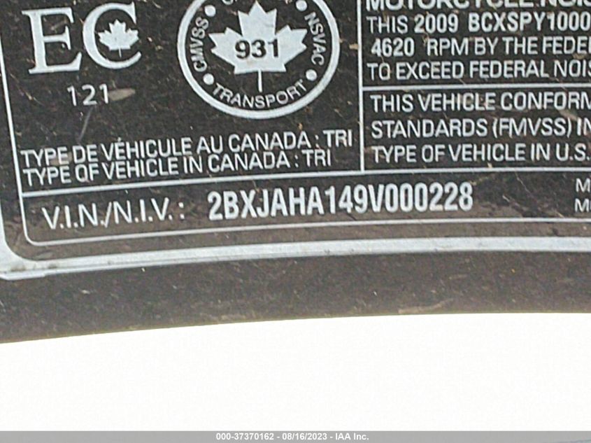 2009 CAN-AM SPYDER ROADSTER RS 2BXJAHA149V000228