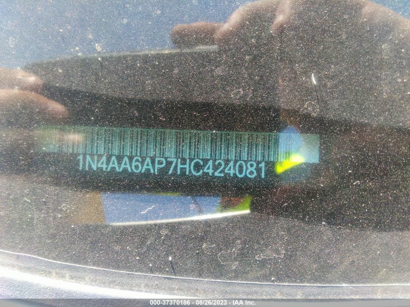 2017 NISSAN MAXIMA SV - 1N4AA6AP7HC424081