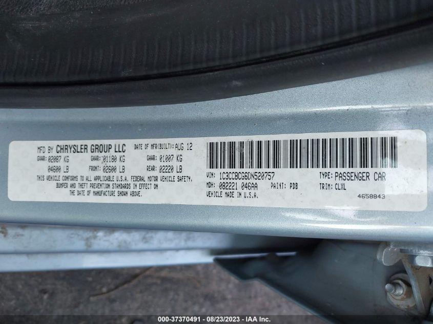 2013 CHRYSLER 200 LIMITED - 1C3CCBCG6DN520757
