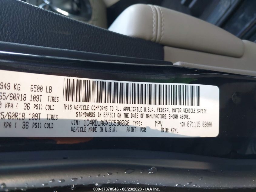 2014 DODGE DURANGO SXT - 1C4RDJAGXEC590260