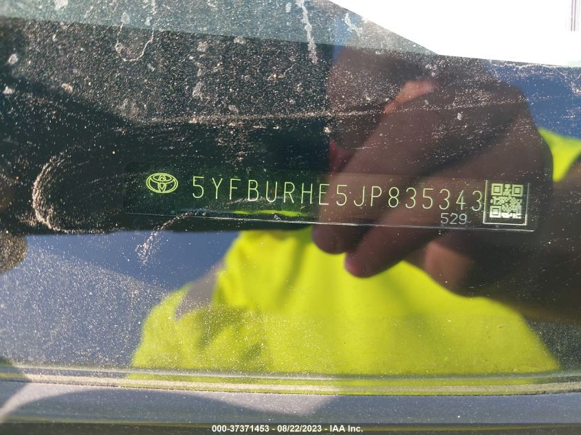 2018 TOYOTA COROLLA LE - 5YFBURHE5JP835343