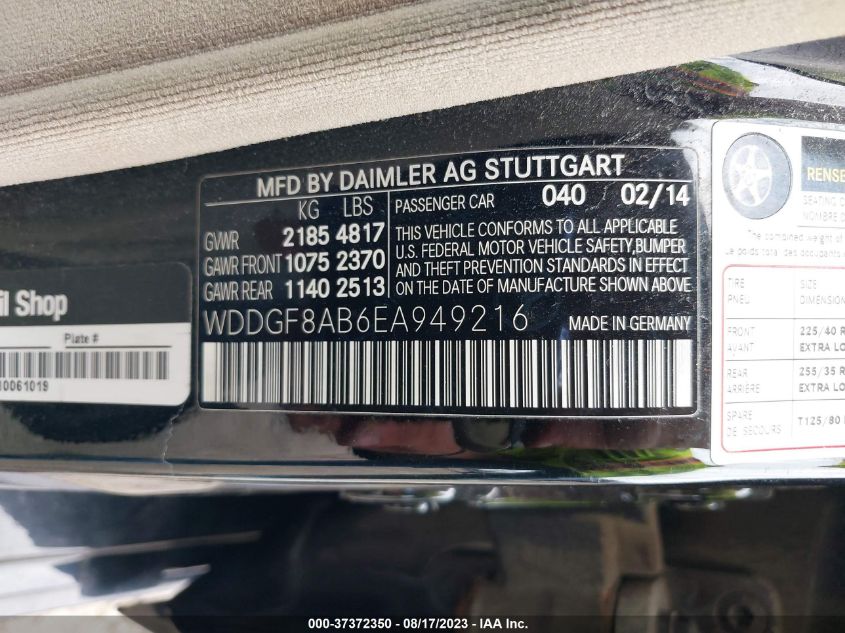 2014 MERCEDES-BENZ C-CLASS C 300 - WDDGF8AB6EA949216