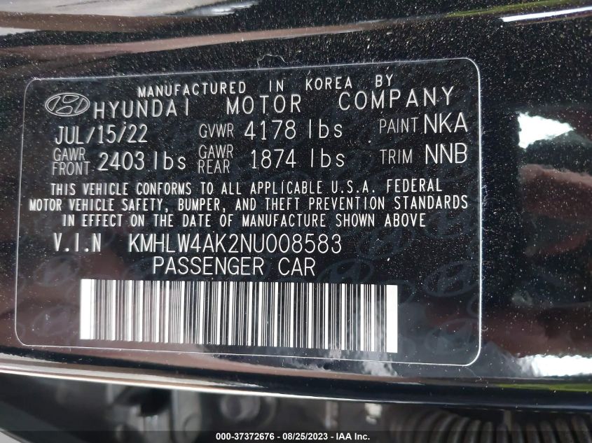 2022 HYUNDAI ELANTRA N - KMHLW4AK2NU008583