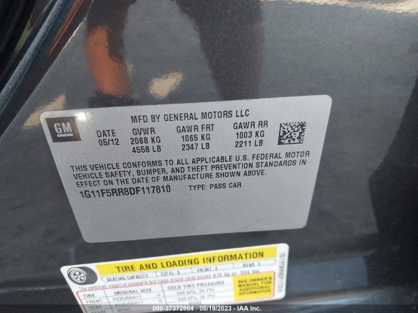 2013 CHEVROLET MALIBU ECO - 1G11F5RR8DF117810