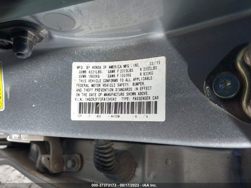 2015 HONDA ACCORD SEDAN EX - 1HGCR2F75FA134543