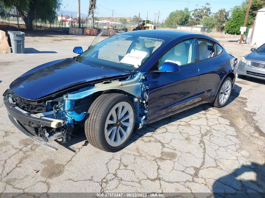 2022 TESLA MODEL 3 LONG RANGE - 5YJ3E1EB1NF338899