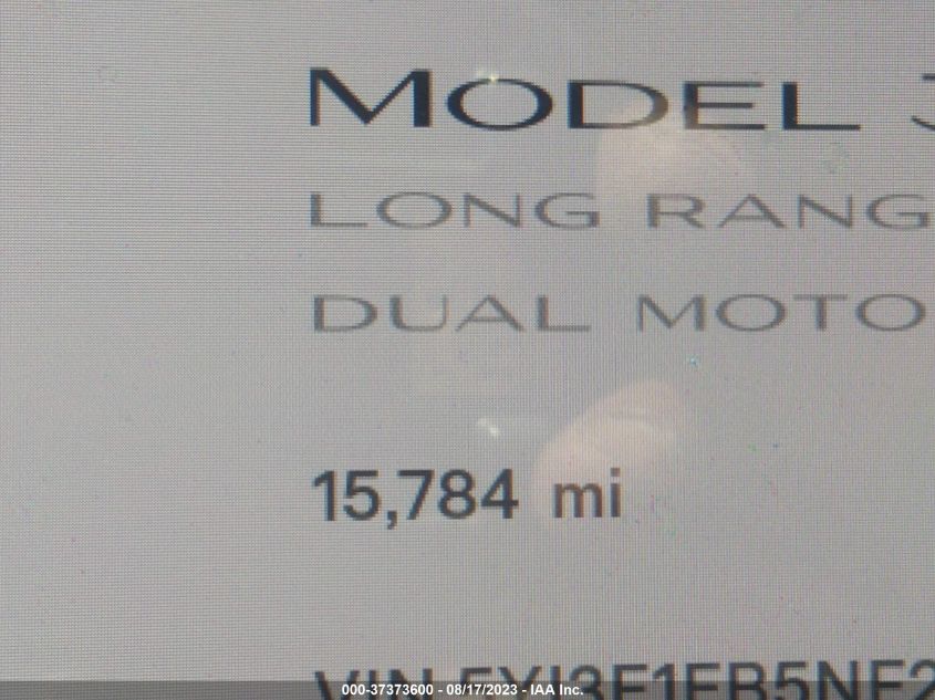 2022 TESLA MODEL 3 LONG RANGE - 5YJ3E1EB5NF200167