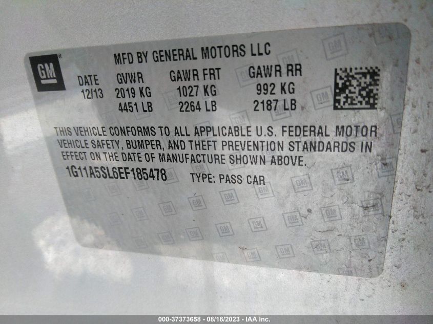 2014 CHEVROLET MALIBU LS - 1G11A5SL6EF185478