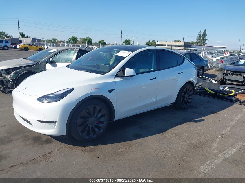 VIN 7SAYGDEF8NF490573 2022 TESLA MODEL Y PERFORMANCE