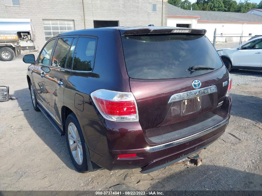 2013 TOYOTA HIGHLANDER HYBRID LIMITED JTEDC3EH7D2013360