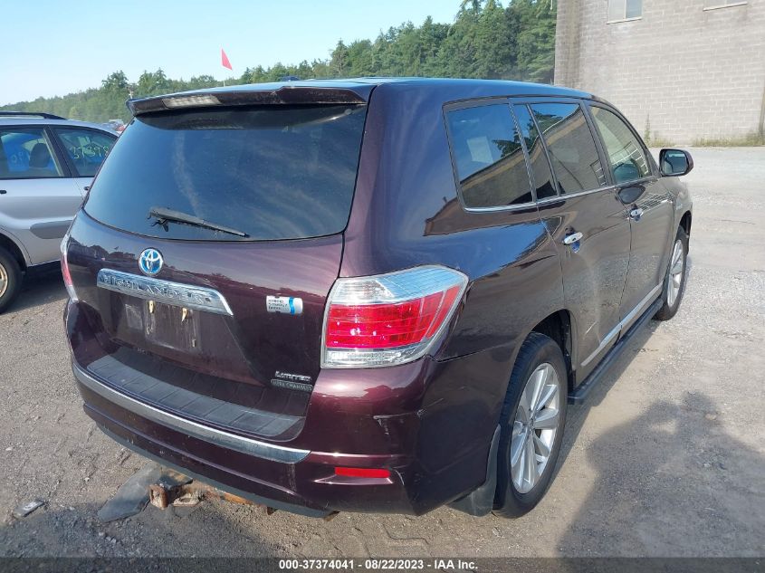 2013 TOYOTA HIGHLANDER HYBRID LIMITED JTEDC3EH7D2013360