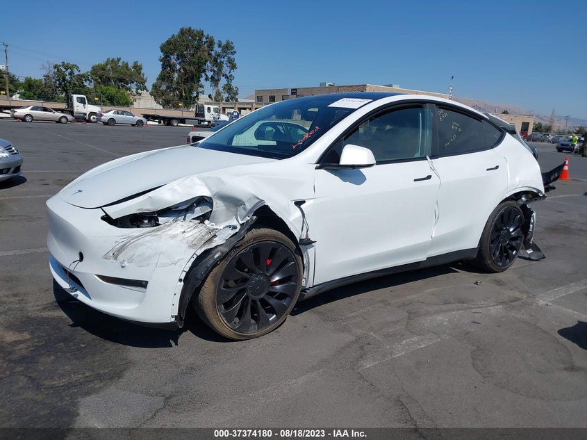 VIN 7SAYGDEF0NF523923 2022 TESLA MODEL Y PERFORMANCE