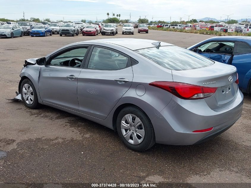 2016 HYUNDAI ELANTRA SE - 5NPDH4AE1GH726684