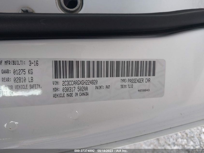 2016 CHRYSLER 300 LIMITED - 2C3CCARGXGH224820