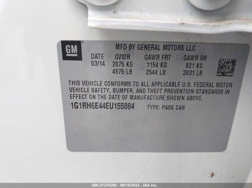 2014 CHEVROLET VOLT - 1G1RH6E44EU155884