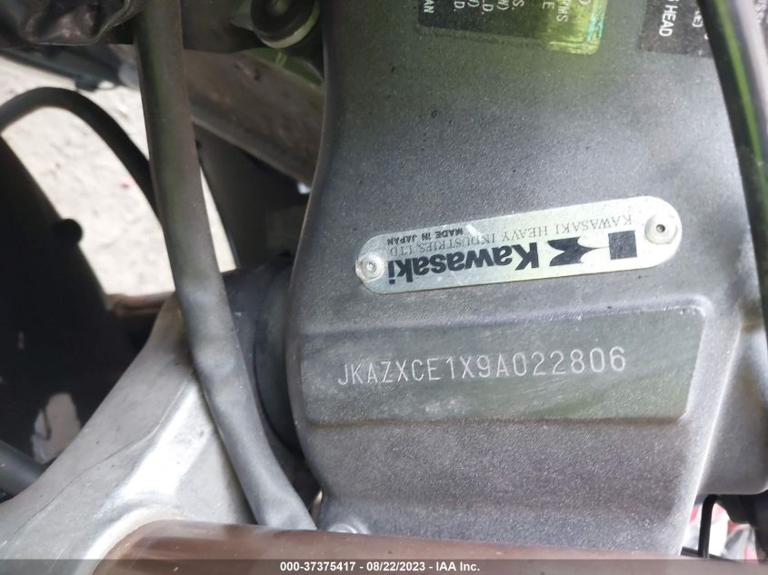 2009 KAWASAKI ZX1000 E JKAZXCE1X9A022806