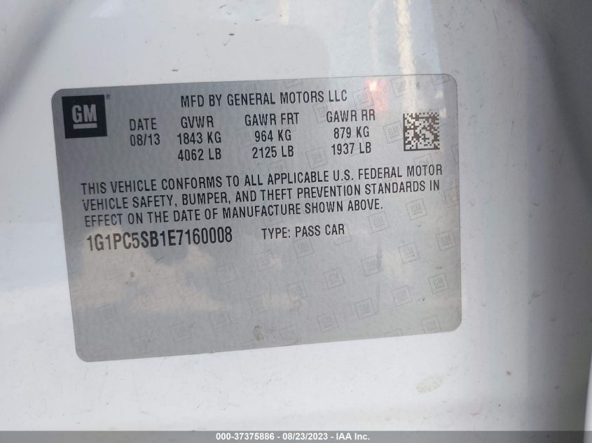 2014 CHEVROLET CRUZE 1LT - 1G1PC5SB1E7160008