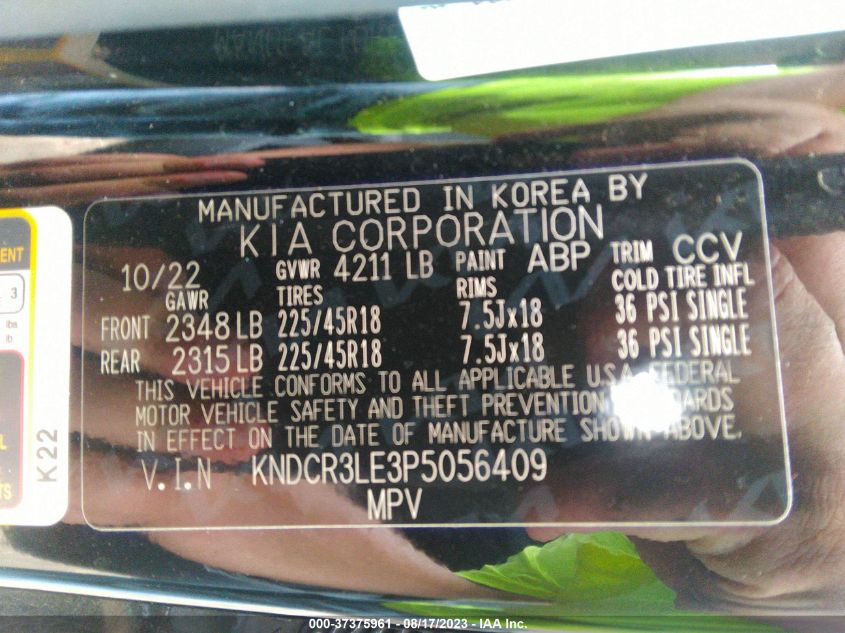 2023 KIA NIRO EX TOURING - KNDCR3LE3P5056409